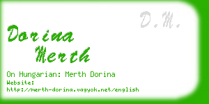 dorina merth business card